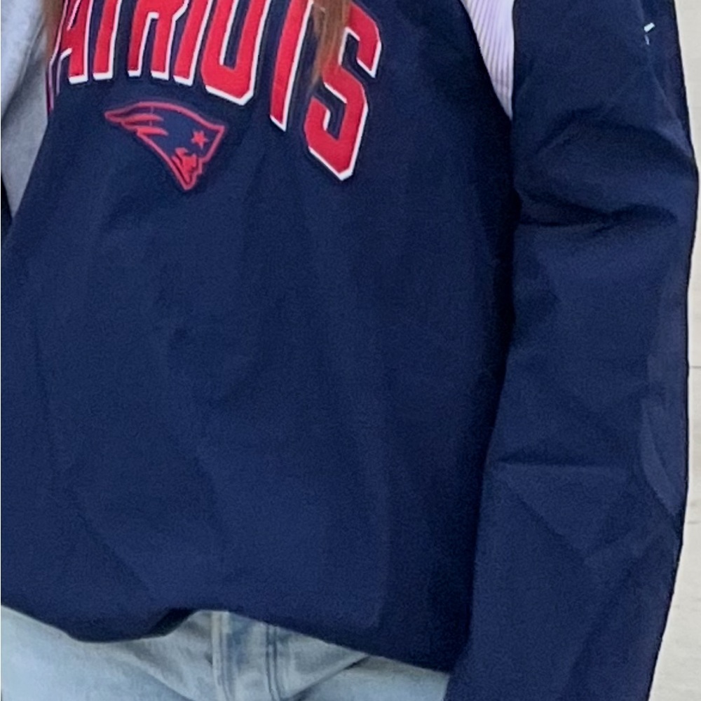 New England Patriots Navy Pullover Jacket